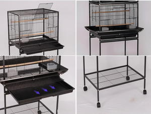 Her mevsim çok katmanlı katlanabilir kuş Villa için en çok satan lüks büyük kapasiteli kuş kafesi evrensel papağan kafesi - Product Image 4