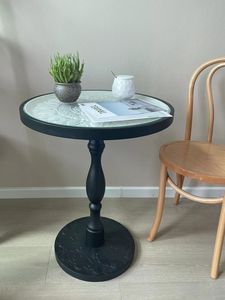 <span class=keywords><strong>Table</strong></span> basse d'angle médiévale rétro en bois massif Design moderne avec sculpture sur verre sculpté <span class=keywords><strong>Table</strong></span> d'appoint décontractée - Product Image 4