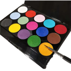 Maquillaje de paleta SFX de 15 colores, pintura facial Premium, pintura corporal activada por agua temporal para Halloween, carnaval, fiesta temática de Pascua - Product Image 1