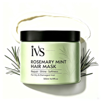 Masker Rambut Rosemary Mint Penguat dengan Biotin, Menutrisi Mendalam untuk Rambut Rusak dan Mengembang, Perawatan Ajaib Masker Rambut Rosemary