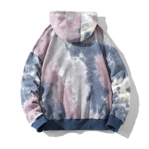 Sweat-shirt d'hiver à capuche en coton 100% à la mode, lavage à l'acide vintage, couleur assortie, écologique, best-seller OEM, tie-dye pour homme - Product Image 4