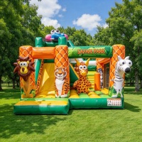Lilytoys Château gonflable combiné en PVC pour enfants, avec toboggan et aire de saut