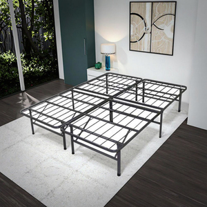 Hot Bán Có Thể Điều Chỉnh Có Thể Gập Lại Nữ Hoàng Kích Thước Màu Đen Thông Minh Mềm Nệm Hỗ Trợ Kim Loại Nền Tảng Khung Giường Cho Căn Hộ Phòng Ngủ - Product Image 5