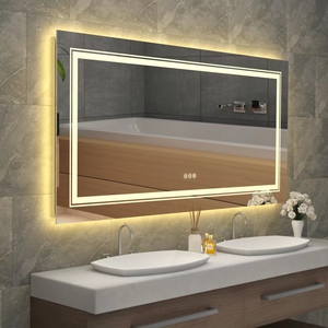 Drop Shipping 120x60cm Doppel licht Rahmenloses LED-Licht Ganzkörper spiegel mit 3-Farben-Licht für Bad/Salon/Ankleide zimmer - Product Image 3