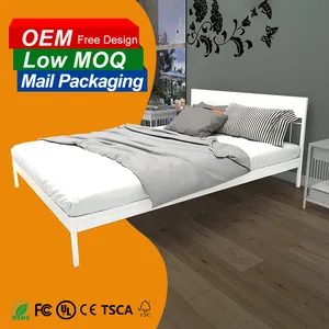 2022 현대 룸 가구 패션 침대 더블 침대 철 프레임 나무 성인과 어린이 맞춤형 패널 MDF/PB + 금속