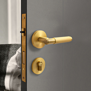 Juego de pasillo de privacidad de manija de puerta de latón macizo Premium con patrón moleteado Acabado antiguo opcional - Product Image 5