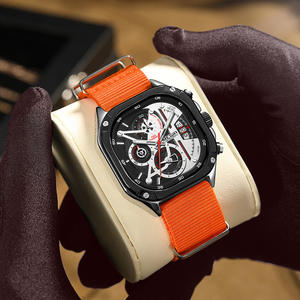 Montre à quartz pour homme, bracelet en cuir multifonctionnel décontracté pour affaires, chronographe - Product Image 3