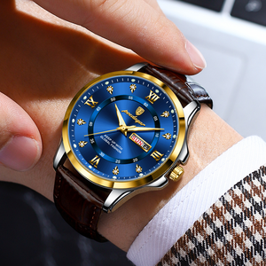 Orologio da 855 POEDAGAR per uomo <span class=keywords><strong>di</strong></span> lusso elegante orologio da uomo impermeabile a doppio calendario da uomo con luce notturna luminosa - Product Image 4