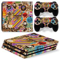 Autocollants de console de jeu adaptés à la PlayStation 4 PS4 Pro Film couleur mat résistant aux rayures Autocollant pour poignée de graffiti