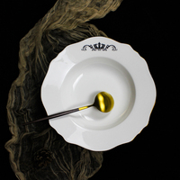 Assiettes à dîner blanches de luxe, design personnalisé, écologiques, en porcelaine fine, assiettes à dîner blanches pour restaurant