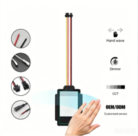 Lumière LED intelligente DC12V 5A 60W, une ou trois couleurs, miroir, contrôle de la luminosité par mouvement de la main, interrupteur tactile