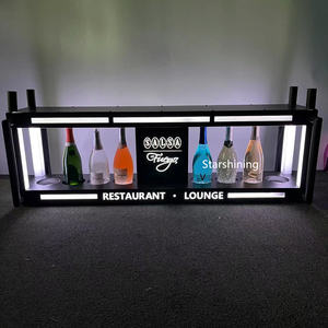 Télécommande Sept Couleurs Flash lueur Noir Métal Huit Bouteilles de <span class=keywords><strong>champagne</strong></span> Présentoirs Led Présentateur de Bouteilles bar Articles de Fête - Product Image 5