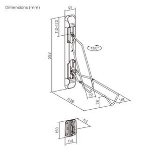 LBM-06M Lot de 2 supports muraux pour vélos <span class=keywords><strong>Porte</strong></span>-vélos avec système de rangement pour plateau de pneu Crochet de vélo pour <span class=keywords><strong>garage</strong></span> intérieur - Product Image 6