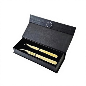 <b>HEAVY</b> <b>DUTY</b> STAINLESS STEEL EYELASH EXTENSION NEW <b>CARDBOARD</b> <b>BOX</b> PACKING for TWEEZERS PRIVATE LABEL TOP QUALITY TWEEZERS PACKING - Product Image 1