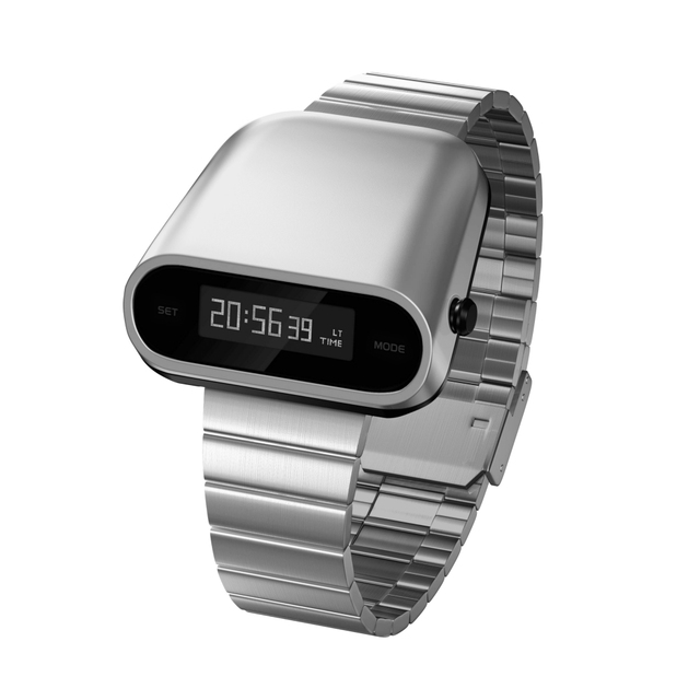 Y2K Retro Digital Watch Futuristic LED Wristwatch Vintage Stainless Steel Warranty Covered