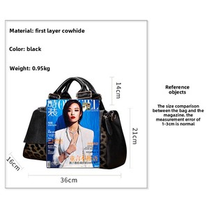 2025 Offre Spéciale grande capacité rétro mode femmes sac européen américain imprimé léopard facile Match pratique fermeture éclair - Product Image 5