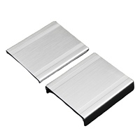 Boîtier électronique en aluminium à surface argentée, procédé de dessin, 100x88x38mm