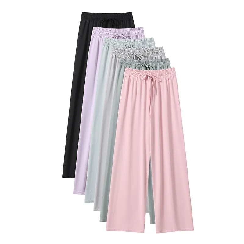 महिलाओं के लिए स्पोर्ट्सवियर फिटनेस कैज़ुअल टॉप क्वालिटी आरामदायक स्लिम वाइड लेग ट्राउज़र लूज़ पैंट महिलाओं के लिए जल्दी सूखने वाली पैंट