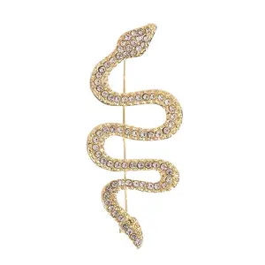 Nouveau alliage en forme de serpent broche pour hommes et femmes costumes vestes cristal broche accessoires vêtements accessoires manteau broches