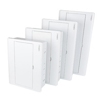 Boîtier de distribution électrique encastré pour usage domestique, large, avec couvercle blanc/transparent, pour courants forts, interrupteur électrique dissimulé