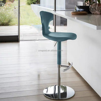 Tabourets de bar scandinaves hauts pivotants en cuir de selle de cheval, meubles de bar nordiques pour restaurants et clubs