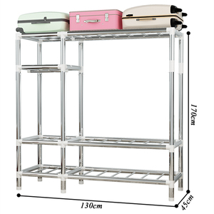 Armoires en tissu <span class=keywords><strong>jumbo</strong></span> pour bébés, italien de bonne qualité, pliables et entièrement assemblé, étagères en métal pour vêtements - Product Image 3
