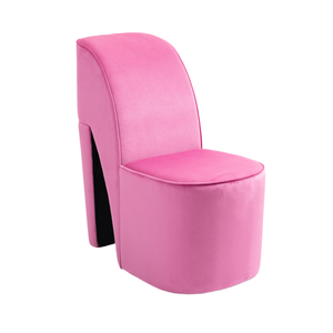 Chaise longue moderne rose en velours à talons hauts pour la maison, le bureau, la chambre à coucher ou l'appartement Chaise de loisirs en fer pour le salon - Product Image 2