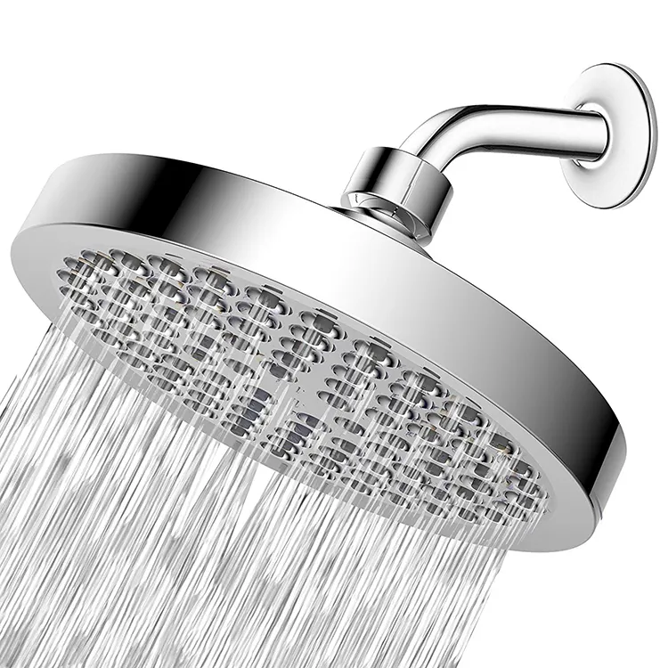 6 zoll regenfall hochdruck-voll-chrom-luxus-duschkopf badezimmer regenkopf-dusche familie-dusch-set