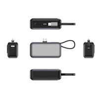 Mini batterie externe en alliage avec câble de charge rapide 20W 5000mAh, source d'alimentation portable pour mobile