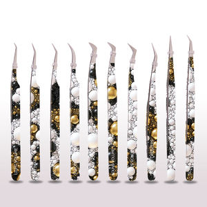 Pinces à cils professionnelles personnalisées avec logo, en acier inoxydable, pour isolation et volume, outils de salon de beauté - Product Image 6