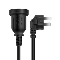 Dreikern-Steckdosen-Verlängerungskabel RVV3x1,5mm Schwarzes PVC-Material für Haushalt & Büro