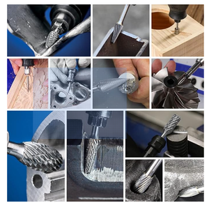 Phụ kiện dụng cụ mài xoay hai lưỡi cắt kép bằng cacbua vonfram, cán 6mm 12mm 1/4 inch, mã SA SF SC SB SL - Product Image 6