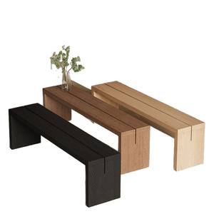 Solid Wood Bench Walnut <b>Pine</b> Black Durable Entryway Sofa <b>Bed</b> End Bench - Product Image 5