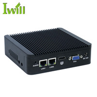 Mini PC Barebone J1900, ordinateur nouveau système, pas cher, avec 1 x HD, double port lan, compatible Linux,