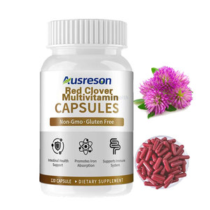 Capsule Multivitaminiche di Estratto di Trifoglio Rosso Ausreson, Capsule Multivitaminiche di Trifoglio Rosso Biologico di Alta Qualità - Product Image 1