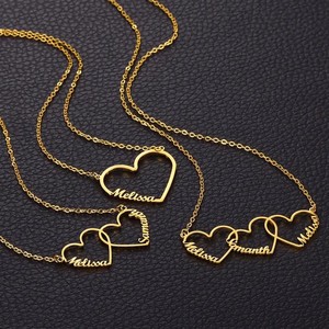 Collana con ciondolo in acciaio inossidabile personalizzata con nome d'amore della clavicola regalo di compleanno <span class=keywords><strong>per</strong></span> gli amici - Product Image 4