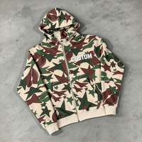 Sweat à capuche zippé surdimensionné en coton molletonné épais pour homme, imprimé DTG intégral, effet délavé, style streetwear pour usage quotidien décontracté