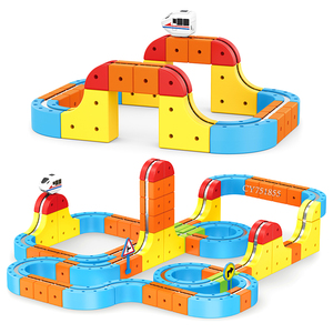 Set di <span class=keywords><strong>Pista</strong></span> Flessibile per Trenini ad Alta Velocità, Cubo Magico con Binari, Kit di Montaggio Fai-<span class=keywords><strong>da</strong></span>-Te per Bambini - Product Image 1