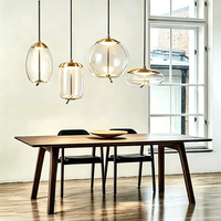 Lustre suspendu en verre nordique Mai Deng Ren pour restaurant, bar, réception, lampe design créative et originale