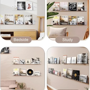 Transparent Acrylic Wall Mount <b>Floating</b> Shelf Display Racks Toy Model Shelves Bookshelf with Customized Color & Size - Product Image 3