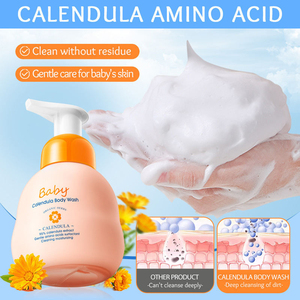 Shampooing hydratant doux à l'acide aminé et au calendula pour enfants, vente en gros de shampooing et gel douche pour bébés - Product Image 2