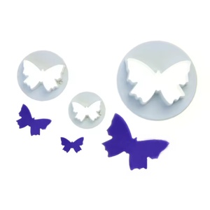 ชุดเครื่องมือตกแต่งเค้กฟองดอง อุปกรณ์ทำขนม 4 ชิ้น รูปดอกไม้หลากหลายแบบ - Product Image 5