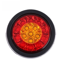 Lampu Belakang Truk Pengganti Berkualitas Tinggi 4 inci LED Lampu Trailer 700LM 12V 6000K 16LED Lampu Rem Sein Universal