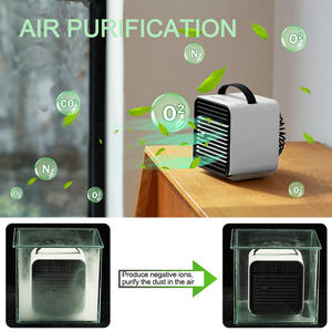 Ventilateur de refroidissement d'air miniature de bureau <span class=keywords><strong>rechargeable</strong></span> <span class=keywords><strong>à</strong></span> piles avec lumière LED <span class=keywords><strong>à</strong></span> 3 vitesses, <span class=keywords><strong>climatiseur</strong></span> portable, vente chaude - Product Image 5