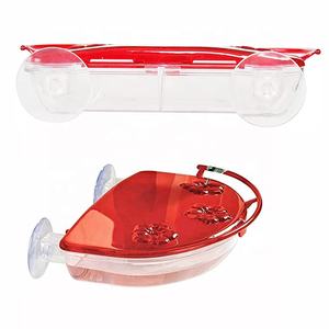 ถาดให้อาหารนกแบบติดกระจก 8 ออนซ์ พร้อมที่วางอาหาร 3 จุดและที่นั่งสำหรับนกฮัมมิงเบิร์ด - Product Image 3