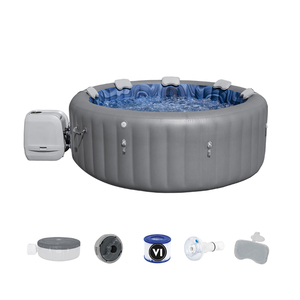 2024 Bestway 60075 Santorini <span class=keywords><strong>Smart</strong></span> Luxe Hydro Jet Pro Bañera de hidromasaje inflable con control de aplicación <span class=keywords><strong>Spa</strong></span> para 5-7 personas - Product Image 2