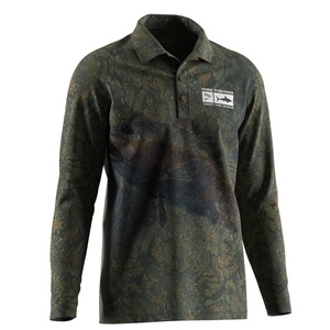 เสื้อโปโลตกปลาสำหรับผู้ชาย ผ้าระบายอากาศ ดูดซับความชื้น ป้องกันกลิ่น เหมาะสำหรับนักตกปลาที่รักการตกปลา - Product Image 5