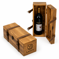 Boîte à spiritueux en bois massif écologique de qualité supérieure avec logo personnalisé, finition en bois naturel, étui de rangement pour spiritueux, cadeau d'entreprise professionnel
