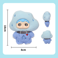 Peluche Kawaii de dessin animé très populaire, jouet en peluche personnalisé avec emballage, poupée en peluche animale pour boutique de cadeaux
