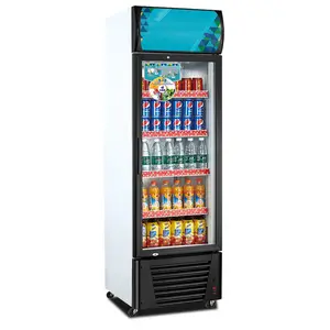 Supermarket Glass Door Cooler Freezer Showcase Refrigerator Display Chiller For Frozen Drinks